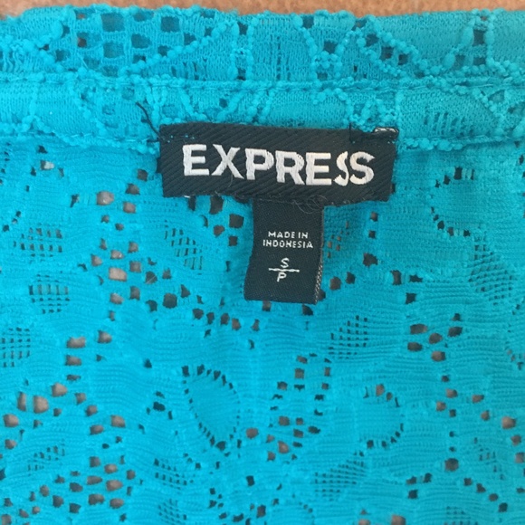 Perfect Gorgeous Lace Top- Deep Peacock Blue-EXCELLENT CONDITION - Picture 3 of 6